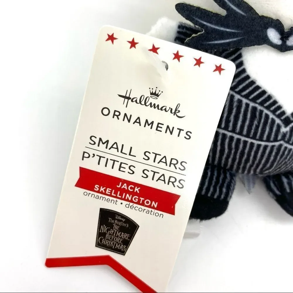 Hallmark Nightmare Before Christmas Jack Skellington Small Stars Plush Ornament